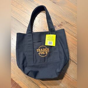 Trader Joe's Black Orange Fall Halloween Tote Bag New w/ Tag